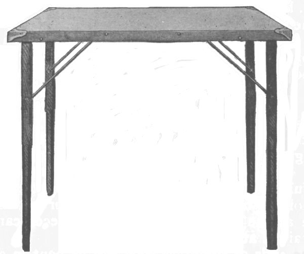 Original 1912 Popular Mechanics illustration of the folding card table